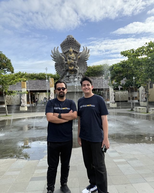 Raman Nafarieh with the Iranian team leader in Bali